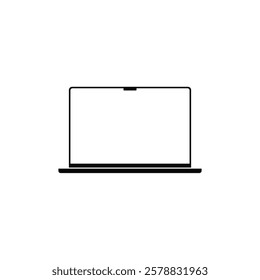 Laptop illustration vector design minimalism