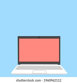 laptop illustration vector, suitable for office sets, workspaces, laptop product flyers, laptop product advertisements, electronic articles, and so on.