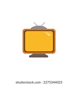 Laptop with important information on the screen. Man typing main message. People whatching on monitor. Single bright colored object on white background.