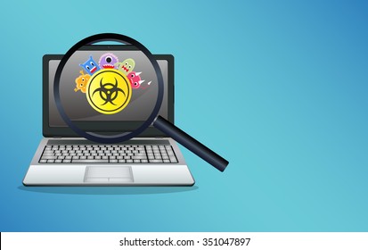 laptop infected virus computer