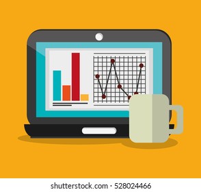 Laptop infographic and Worktime design