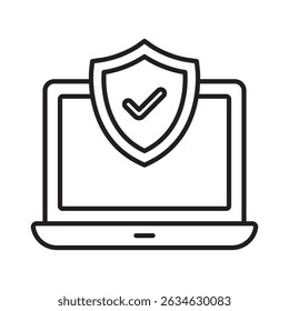 Laptop insurance :Vector Icon which can easily modify or edit

