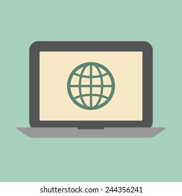 Laptop international service concept