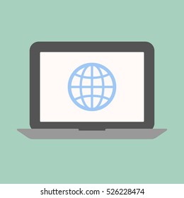 Laptop international service concept