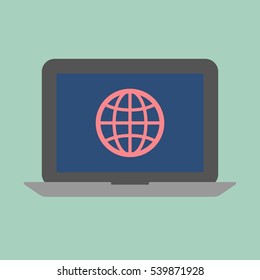 Laptop international service concept