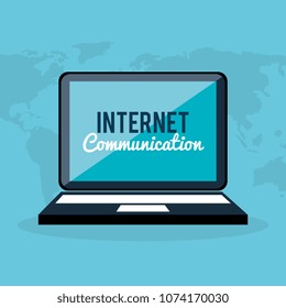 laptop with internet communication
