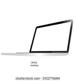 laptop isolate blank screen display mockup vector, mockup display , monitor isolate white background vector,Mock up of realistic Laptop. on white background vector EPS 10.