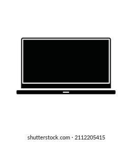 laptop isolate blank screen display icon vector
