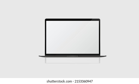 Portátil aíslar pantalla en blanco muestra el vector de paro pc. Nuevo modelo para portátiles 2022 EPS 10 diseño