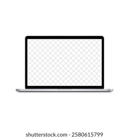 laptop isolate blank screen display mockup pc vector