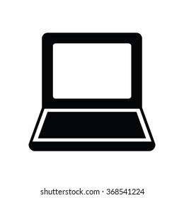 laptop isolated icon black