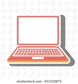 laptop isolated icon design, vector illustration  graphic 