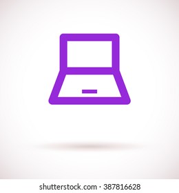 Laptop isolated minimal single flat icon. Computer line vector icon for websites and mobile minimalistic flat design.