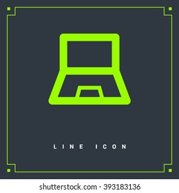 Laptop isolated minimal single flat icon. Computer line vector icon for websites and mobile minimalistic flat design.