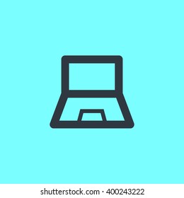 Laptop isolated minimal single flat icon. Computer line vector icon for websites and mobile minimalistic flat design.