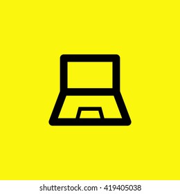 Laptop isolated minimal single flat icon. Computer line vector icon for websites and mobile minimalistic flat design.