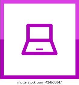 Laptop isolated minimal single flat icon. Computer line vector icon for websites and mobile minimalistic flat design.