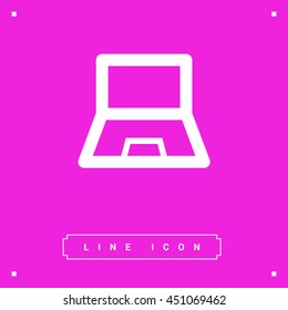 Laptop isolated minimal single flat icon. Computer line vector icon for websites and mobile minimalistic flat design.