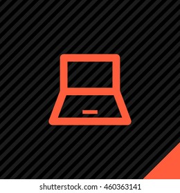 Laptop isolated minimal single flat icon. Computer line vector icon for websites and mobile minimalistic flat design.