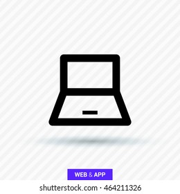 Laptop isolated minimal single flat icon. Computer line vector icon for websites and mobile minimalistic flat design.