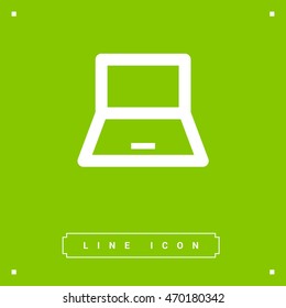 Laptop isolated minimal single flat icon. Computer line vector icon for websites and mobile minimalistic flat design.