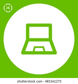 Laptop isolated minimal single flat icon. Computer line vector icon for websites and mobile minimalistic flat design.