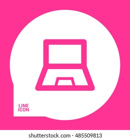 Laptop isolated minimal single flat icon. Computer line vector icon for websites and mobile minimalistic flat design.