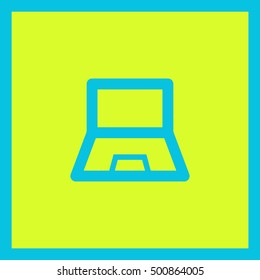 Laptop isolated minimal single flat icon. Computer line vector icon for websites and mobile minimalistic flat design.