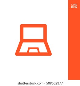Laptop isolated minimal single flat icon. Computer line vector icon for websites and mobile minimalistic flat design.