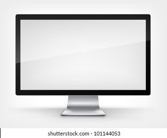 Laptop Isolated on Black Background. Vector Illustration.