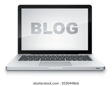 Laptop Isolated on White Background. Vector Illustration EPS 10.