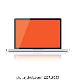 Laptop isolated on white background, clipping path included