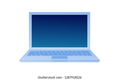 Laptop Isolated on White Background vector design illustration