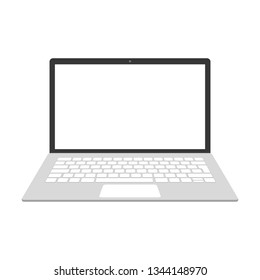 Laptop Isolated on White Background. Vector Illustration.