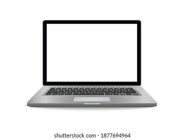 Laptop isolated on white background. Vector Illustration.