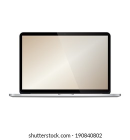 Laptop isolated on white background. Vector
