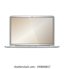Laptop isolated on white background. Vector