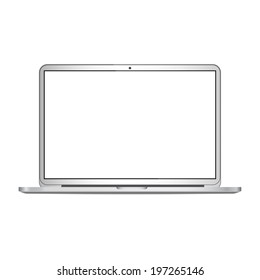 Laptop isolated on white background. Vector