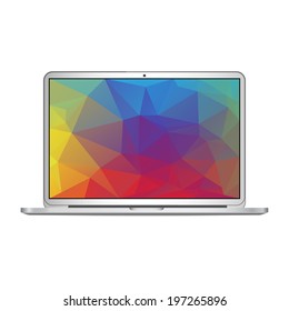 Laptop isolated on white background. Vector