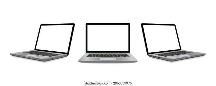 Laptop isolated on white background. Vector Illustration.