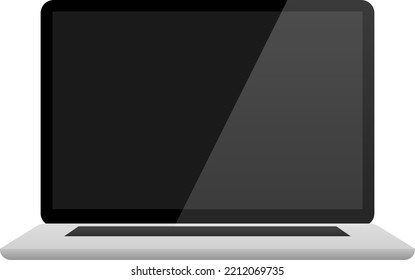 Laptop isolated on white background. Vector illustration.