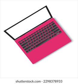 Laptop isolated on a white background. Vector illustration
