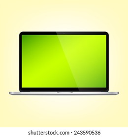 Laptop isolated on white background. Vector