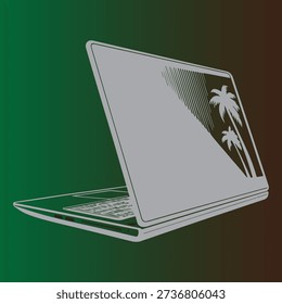 Laptop isolated on white background