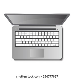 Laptop Isolated on White Background. Vector Illustration.