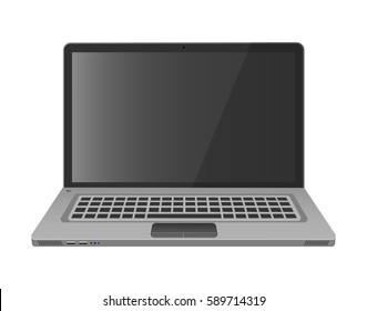 Laptop isolated on white background. Vector illustration