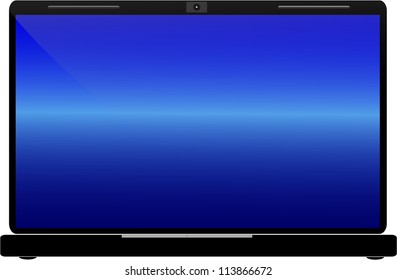 Laptop isolated on white, clipping path included