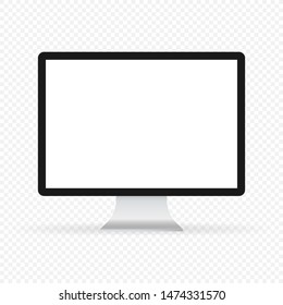 Vector aislado de portátil. Vector de ilustración de gadget. Computadora moderna con fondo blanco