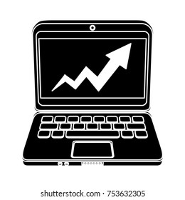 laptop isolated vector icon