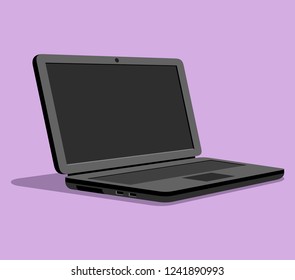 Laptop isolated vector illustration